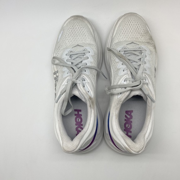 Hoka One One Sneakers Womens 10.5 B Bondi 9 1162012 CYWH White Running Shoes - Picture 5 of 13